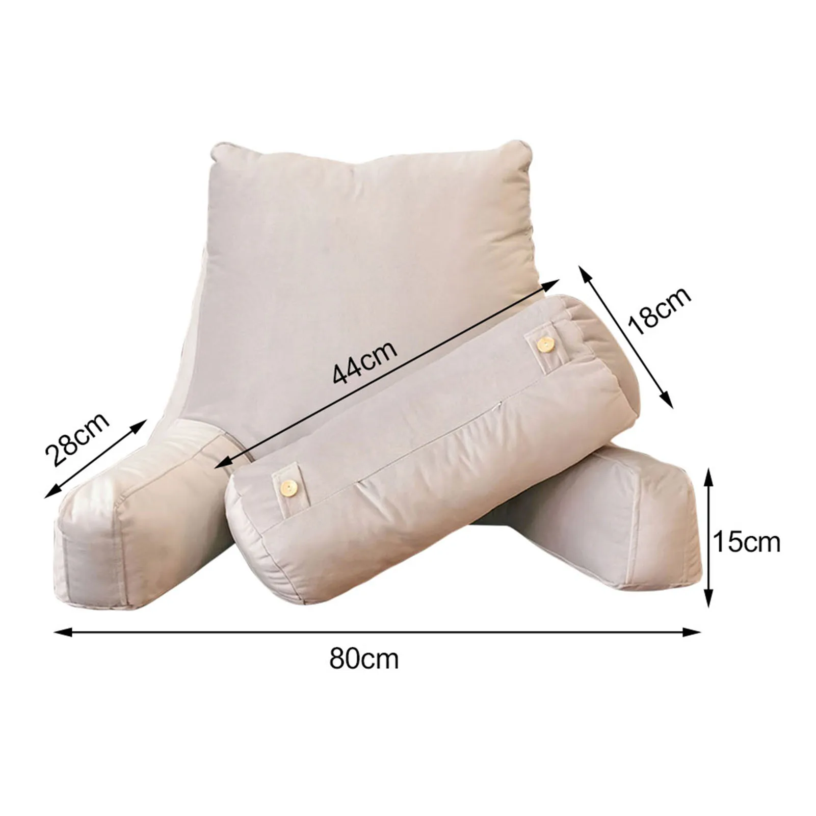 

Reading Pillow Bedding Wedge Shredded Backrest Cushion with Arms