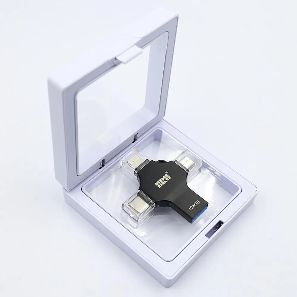 

2021 New Style Bru Pen Drive Type c Usb Flash Drive 3.0 For Iphone ipad Android 16gb 32gb 64gb 128gb 256gb Pendrive 4in1