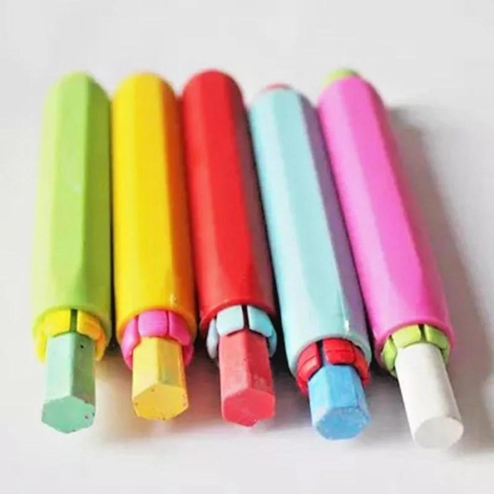 5 шт. учитель доске Пластик сцепления Мел Держатели цветной мел зажим нетоксичный