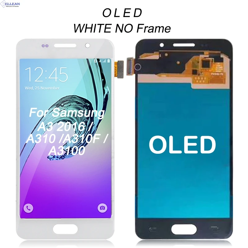 Catteny продвижение A310 ЖК-дисплей для samsung Galaxy A3 ЖК-дисплей с кодирующий преобразователь сенсорного экрана в сборе A310F дисплей с рамкой - Цвет: OLED White