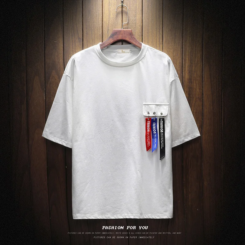 

Summer Casual T Shirt Men Cotton Half Sleeve Male Solid T-Shirt O-neck Streetwear Loose Short Sleeve Mens Tee shirts Homme