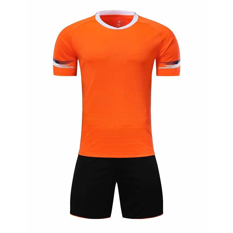 Мужская футболка с коротким рукавом оранжевая униформа для мальчиков голубая