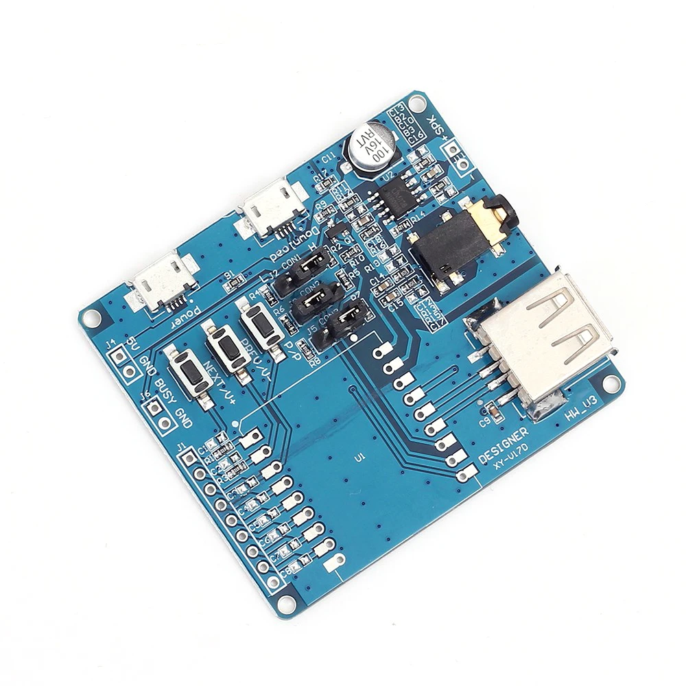 Controller Shield Мини mp3-плеер модуль+ голосовой контроллер щит аудио Голосовая Плата Поддержка для sd-карты TF карта для XY-V17B - Цвет: Controller Shield