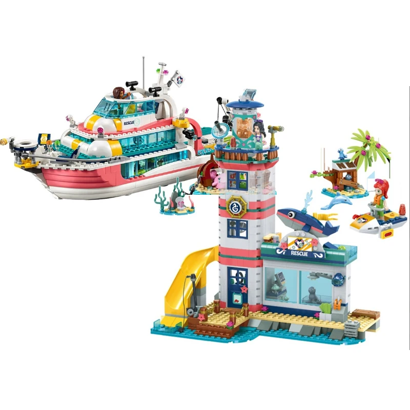 Спасательный центр с дельфином для девушек маяков большой яхт-клуб лодка Миссии