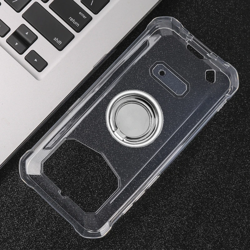 For Oukitel WP5 Pro Case Ring Holder Bracket Silicone Soft Tpu Back Cover Phone Cases For Oukitel WP5 Screen Protector COVER