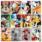 Алмазная 5d картина сделай сам, вышивка с мультяшными героями Диснея, Дональда, утки, Микки Мауса, вышивка крестиком, квадратная, круглая, ручная работа, хобби