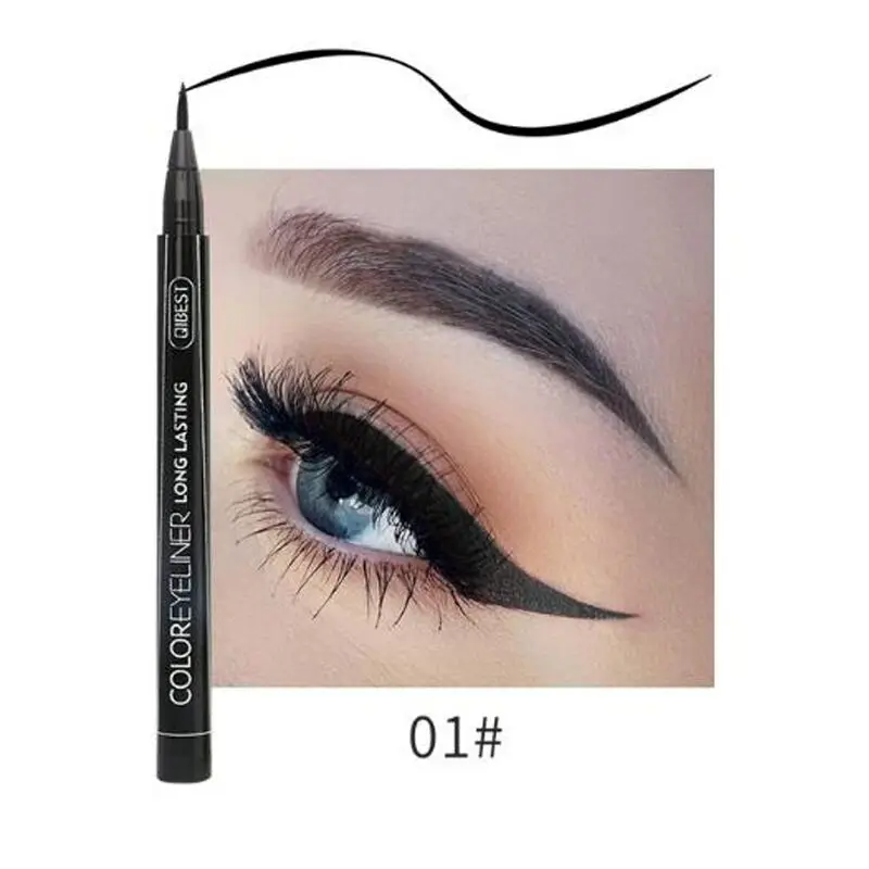 1 1Pcs Cat Eye Color Eyeliner Makeup Waterproof Neon Liquid Eye Liner Pencil Pen Make Up Comestics Long-lasting Black Makeup Tools - Цвет: 1