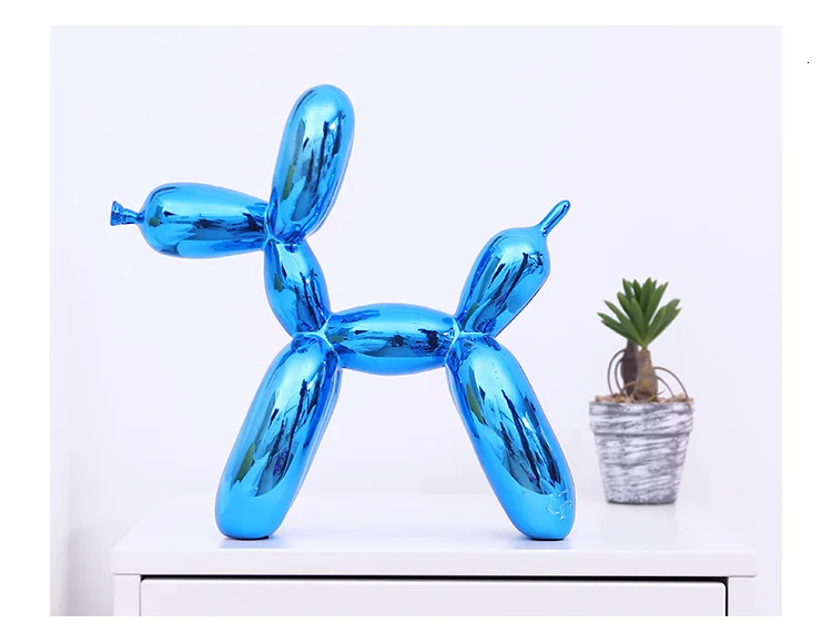 Jeff Koons блестящие воздушные шары статуя собаки моделирование собаки Животное Искусство Скульптура Смолы ремесленника украшения дома аксессуары