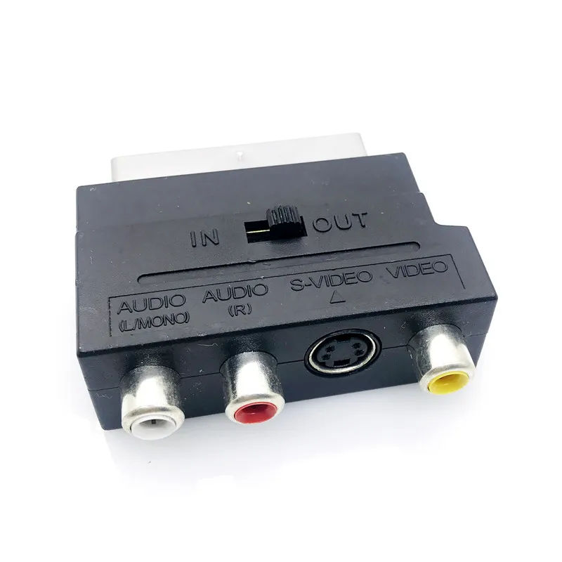RCA 21pin S видео/AV/TV/аудио адаптер преобразователь для SCART евро подключаемый терминал