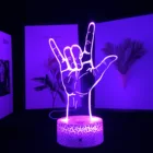 3d-лампа Джонни сильверhands в стиле панк для подарка, декор для спальни, ночной светодиодный светильник с изменением цвета, сенсорный акриловый светодиодный светильник