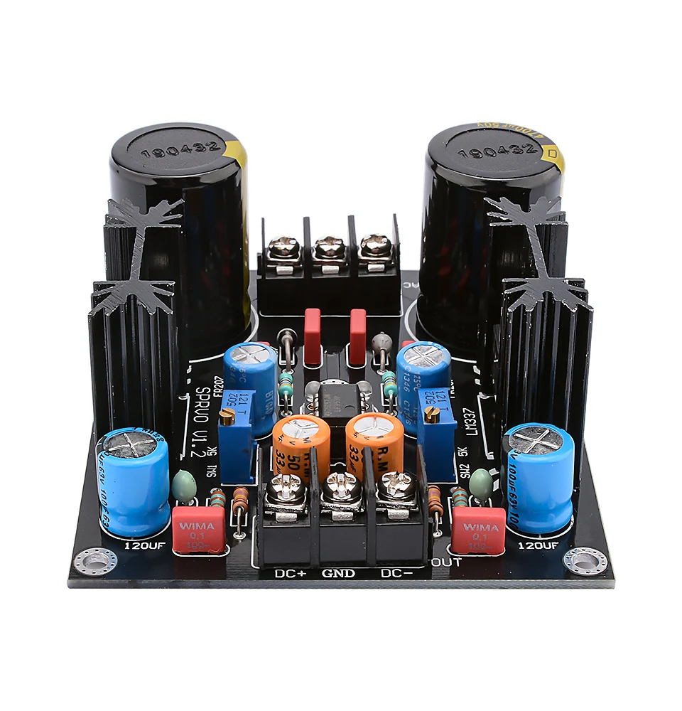 AIYIMA LM317 LM337 фильтра выпрямителя тока модуля с алюминиевой крышкой, 50В 4700 мкФ 1.5A преобразователь переменного тока в постоянный фильтр Питание DIY аудио усилитель звука дома Театр