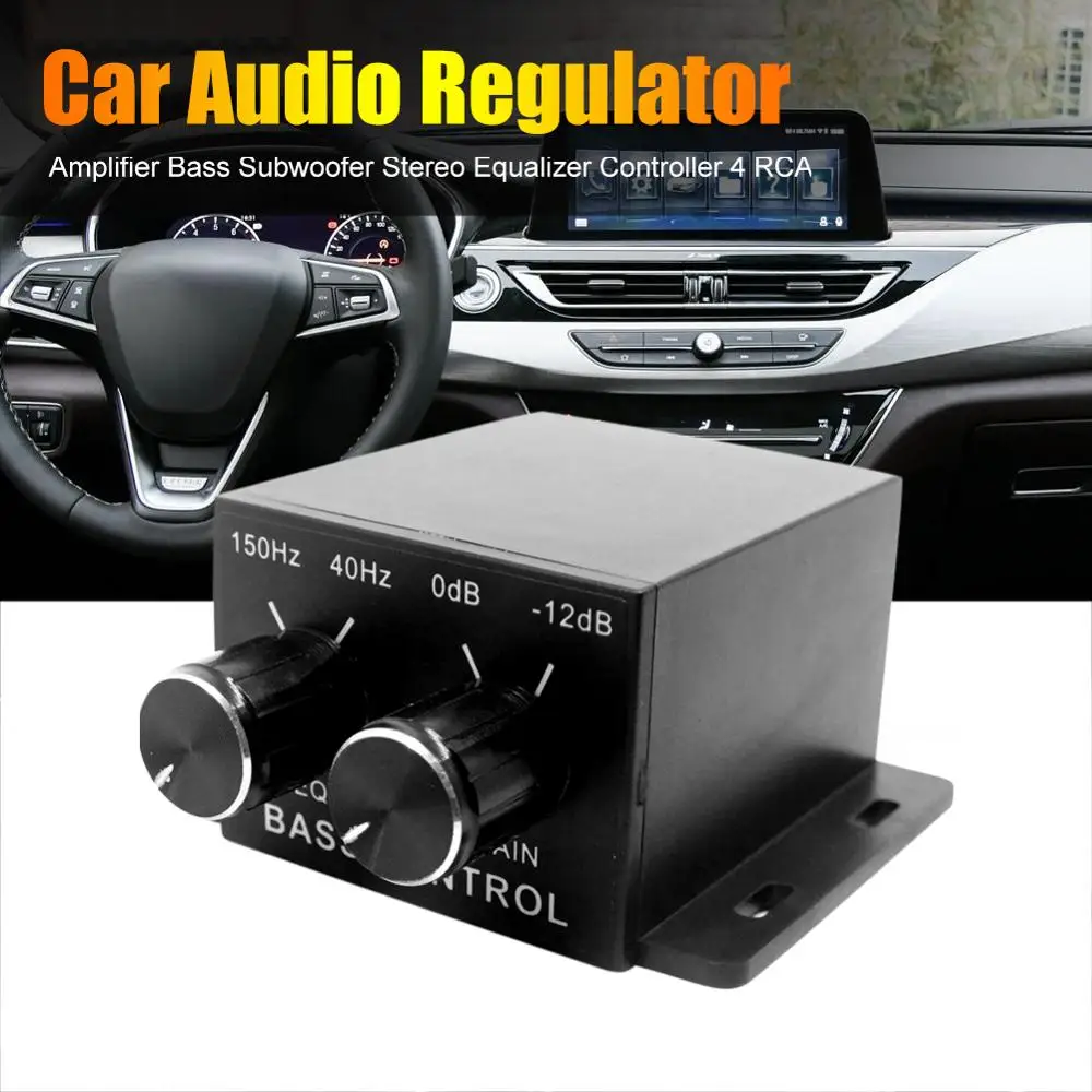 

2020 Car Power Amplifier Audio Regulator Bass Subwoofer Equalizer Crossover Controller 4 RCA Adjust Line Level Volume Amplifier