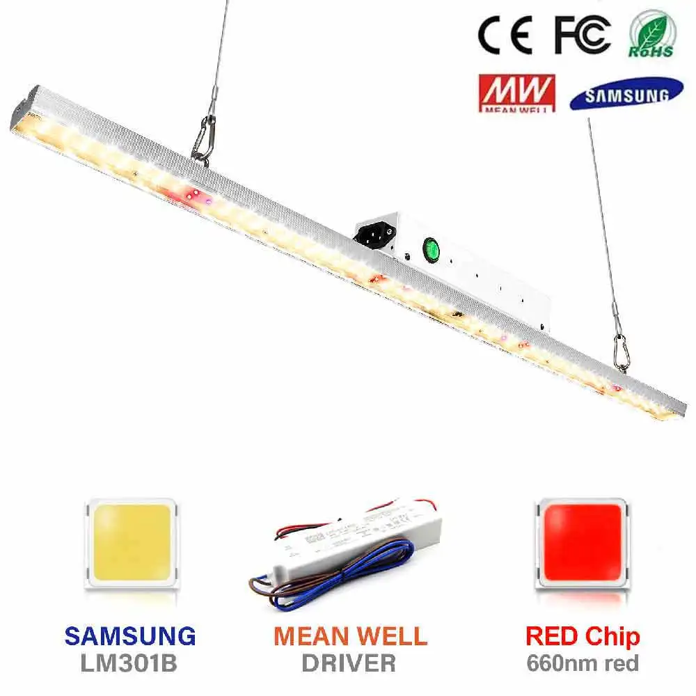 

LED Grow Light Full Spectrum SAMSUNG LM301B 660nm 300W Plant Grow Lamp With Meanwell Driver For Indoor Greenhouse Plants Growth