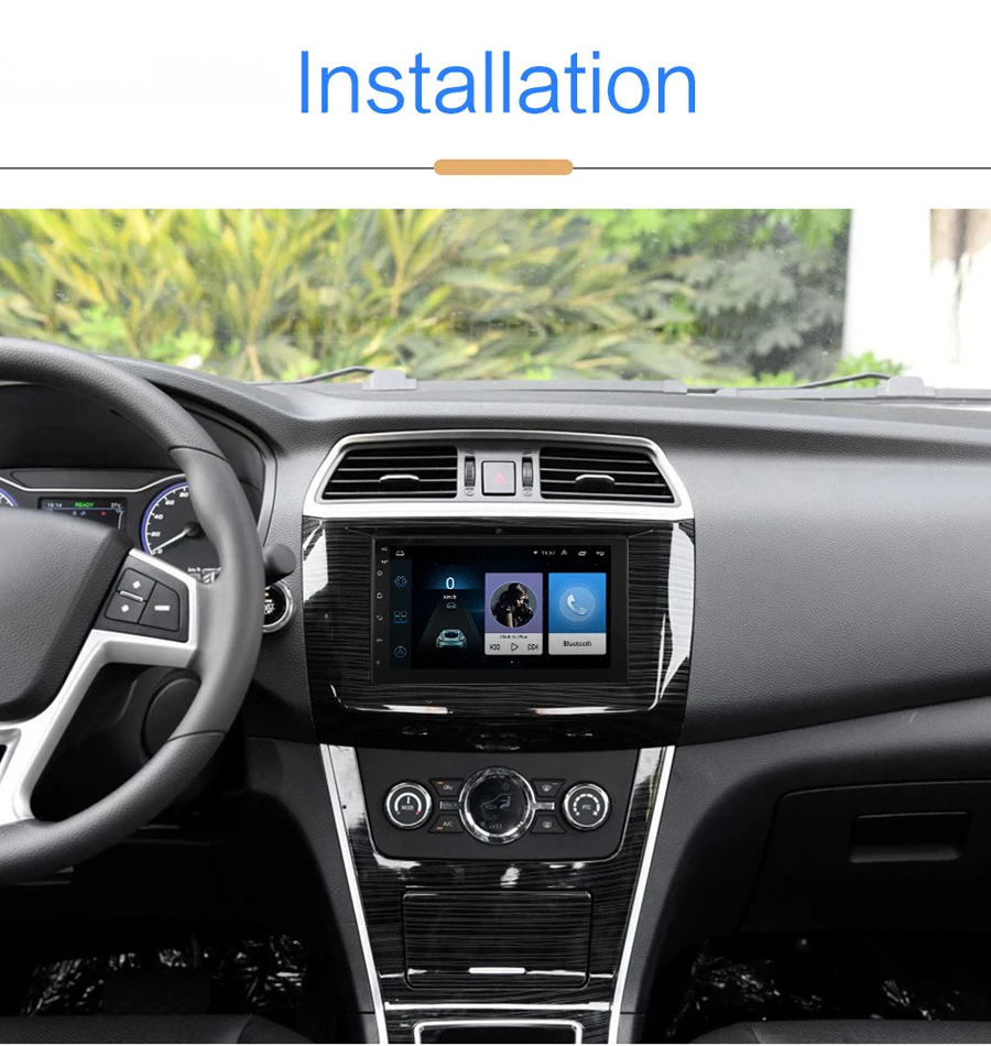 

7" Double Din Universal Car Stereo Android GPS Sat Nav Bluetooth MP5 Player Car Radio USB Multimedia Play
