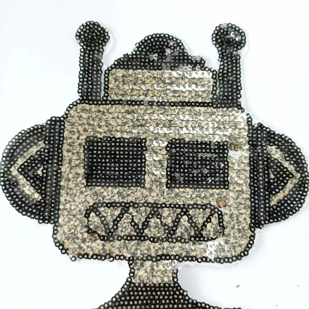 

Design large embroidery big robot animal cartoon patches for clothing HE-3037