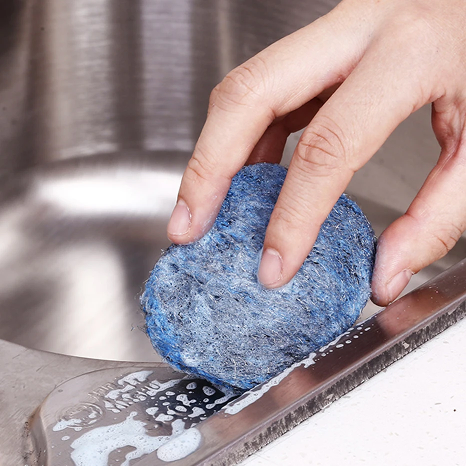 Basedidea 10 шт./компл. мыльный порошок Чистящая губка грязное масло ржавая щетка для