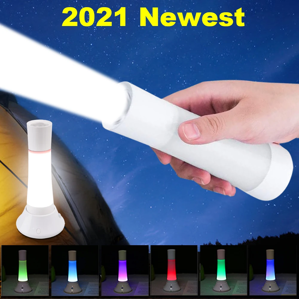 저렴한 2021 최신 충전식 휴대용 LED 손전등 강력한 스마트 센서 토치 IPX6 방수 전원 디스플레이 자석으로 작업 램프
