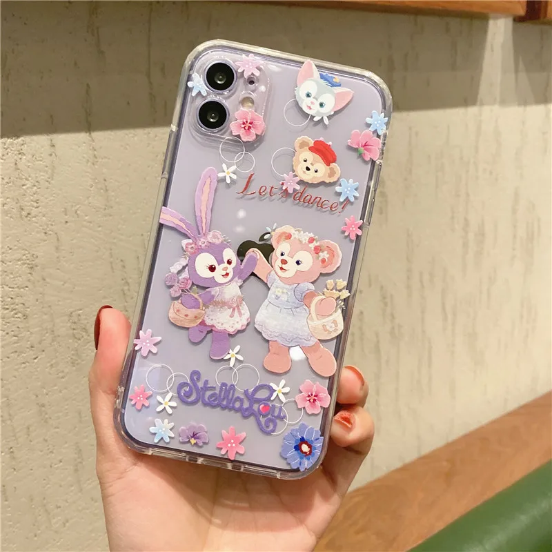 

Disney Star Delu Girl Phone Case for iPhone12mini/11promax/12pro/xs/xsmax/se/xr/7/8/7plus/8p cartoon transparent phone cover