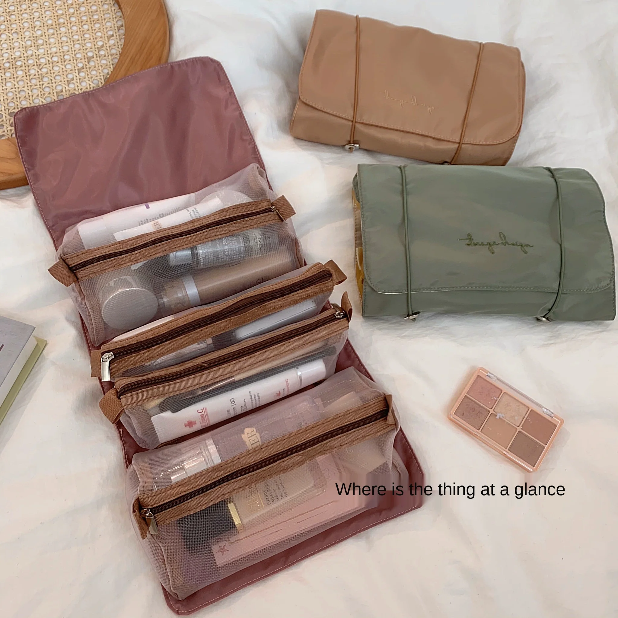 

Removable High-Grade Cosmetic Bag Large Capacity Skin Care Wash Bag