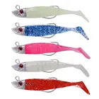 Лидер продаж! Новинка, 1 комплект, джиг, Мягкая приманка, T-образный хвост, искусственные приманки, рыба, черный комплект, гольян, искусственный червь, морской хвост Q5z2