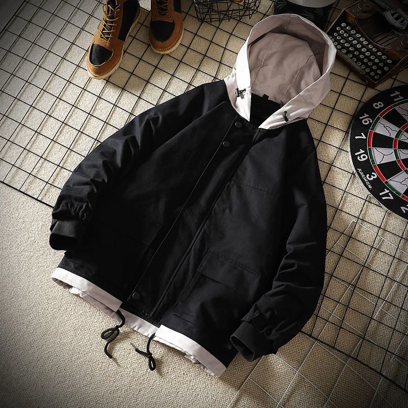 

Fashion Youth Men Streetwear Bomber Jackets Patchwork Coat 2020 Autumn Harajukiu Windbreaker Mens Korean Casual Windbreaker Coat