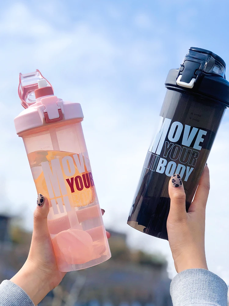 

Protein Powder Shaker Bottle Blender Gym Sports Portable Storage Shaker Bottle High Capacity Butelka Na Wode Drinkware DI50YYB