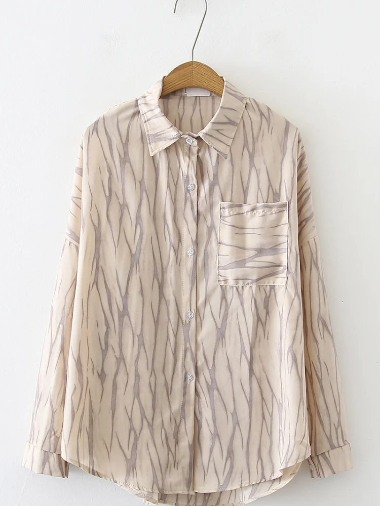 

Women's Blouses Chiffon Polo Shirts Casual Shirt Plus Size Loose Top Print Tops New Long Sleeve Summer Lady Blouse Houthion