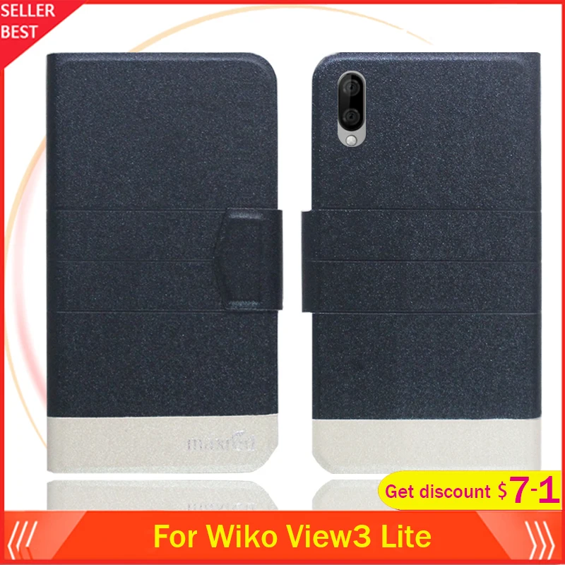 5 цветов горячей! Wiko View 3 Lite чехол 6 09 &quotфлип ультратонкий кожаный эксклюзивный для