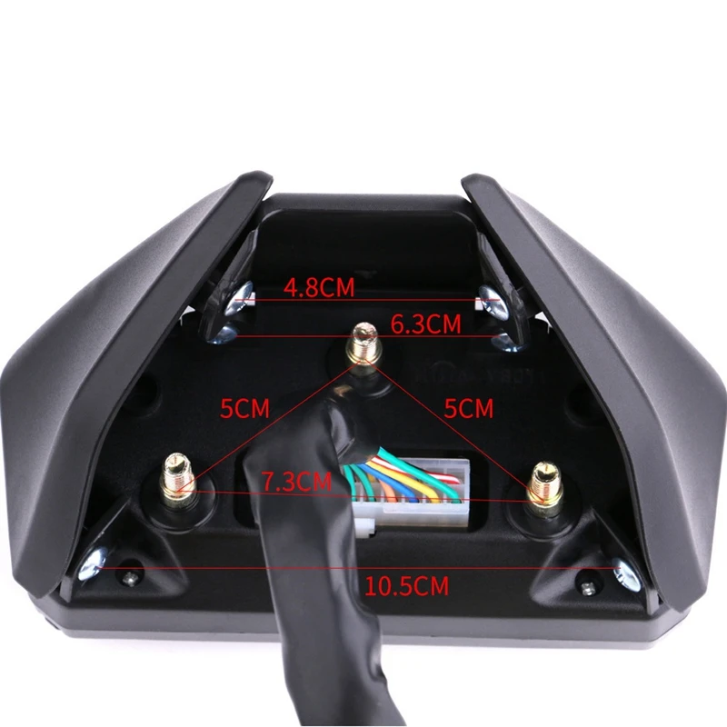 

Universal Motorcycle LCD Digital Speedometer 6 Gear Odometer Tachometer with W/Speed Sensor for 1 2 4 Cylinders Adjust