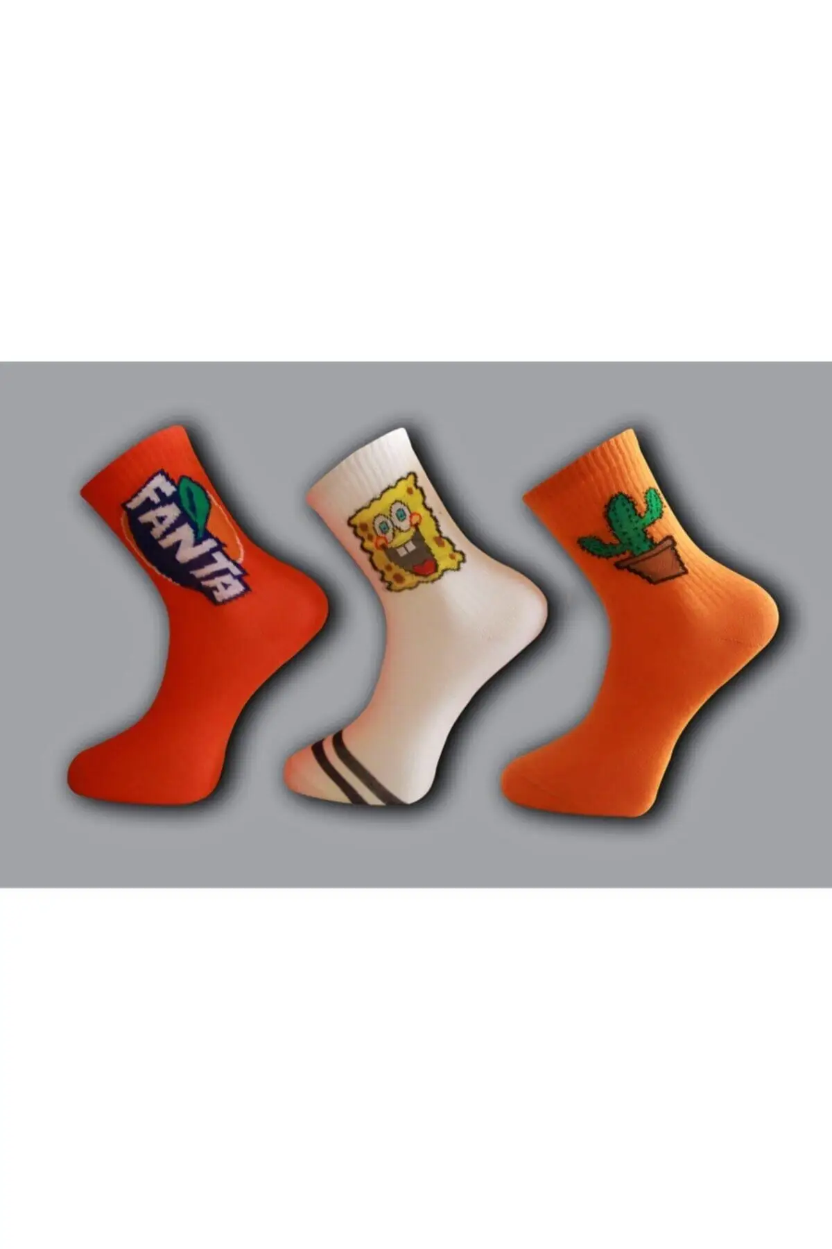 Unisex Patterned College Socks 10 Double