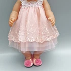 Кукольное платье для куклы, 43 см, кружевное платье с нижним бельем для куклы 18 дюймов, розовое платье