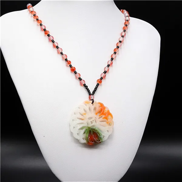 Ожерелье из нефрита естественного цвета очаровательное китайское ювелирное