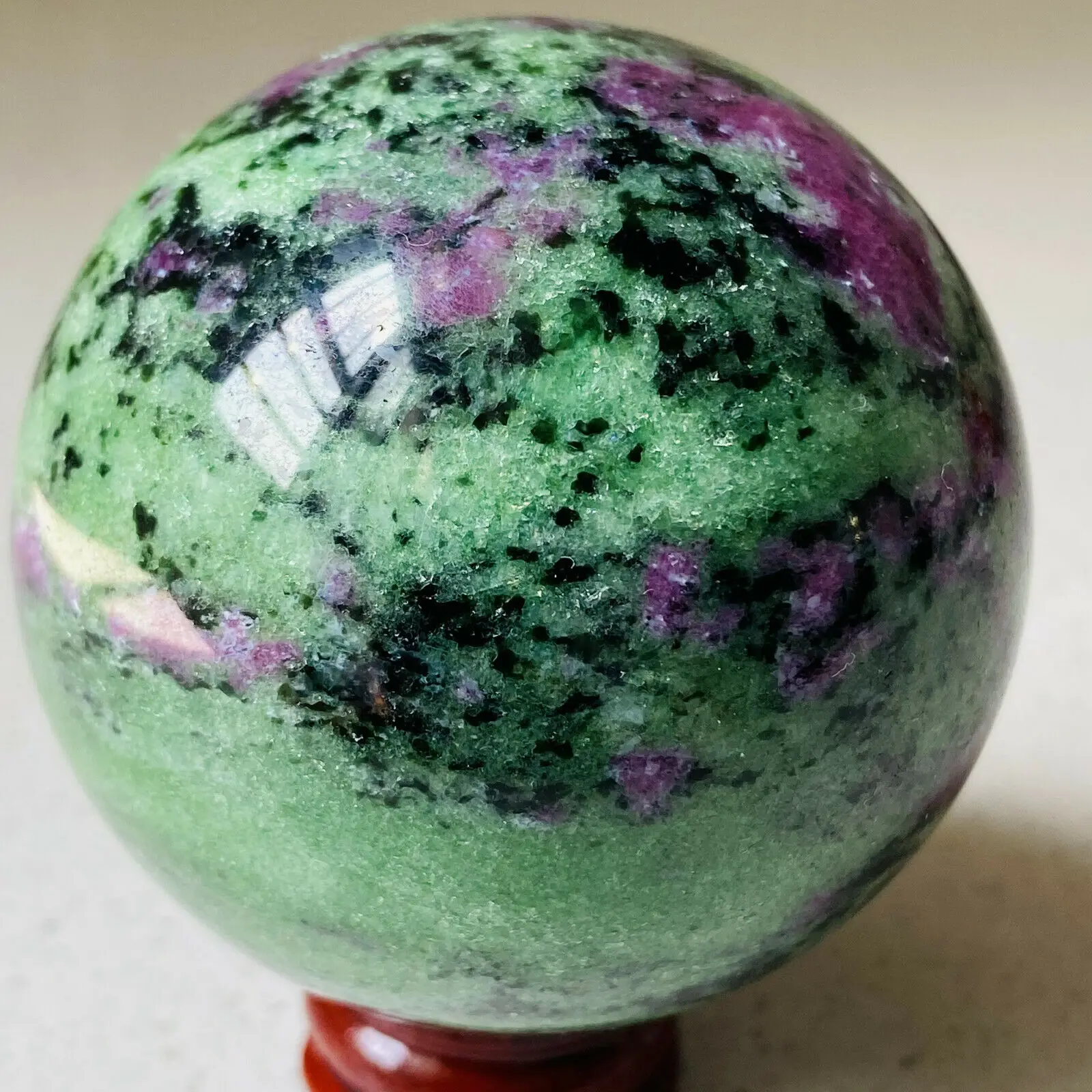 50-55mm Natural red green treasure Hand-polished ball | Дом и сад