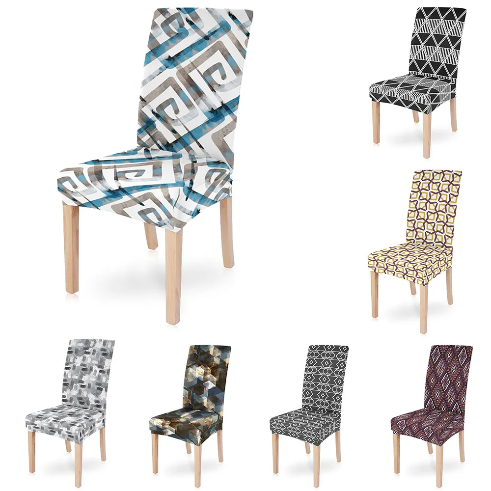 Чехлы универсального размера с геометрическим рисунком эластичные чехлы на