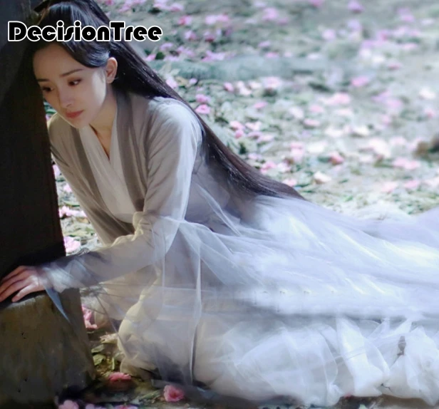 ; сетчатая ткань; китайское платье-бай Цянь элегантный костюм феи hanfu для женщин выставка фотографии hanfu цветок для костюмированной вечеринки Восточный Костюм