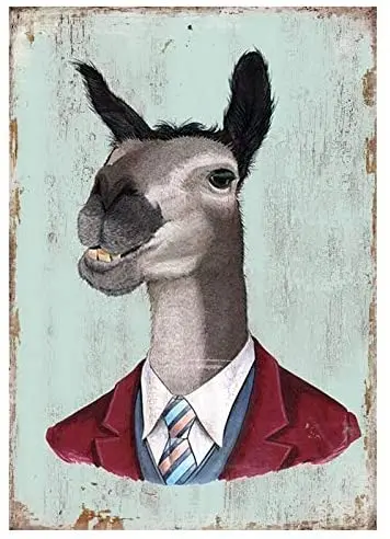 

Donkey Metal Signs Vintage Tin Plate Iron Picture The Wall Decoration for Bar Cafe Garageation