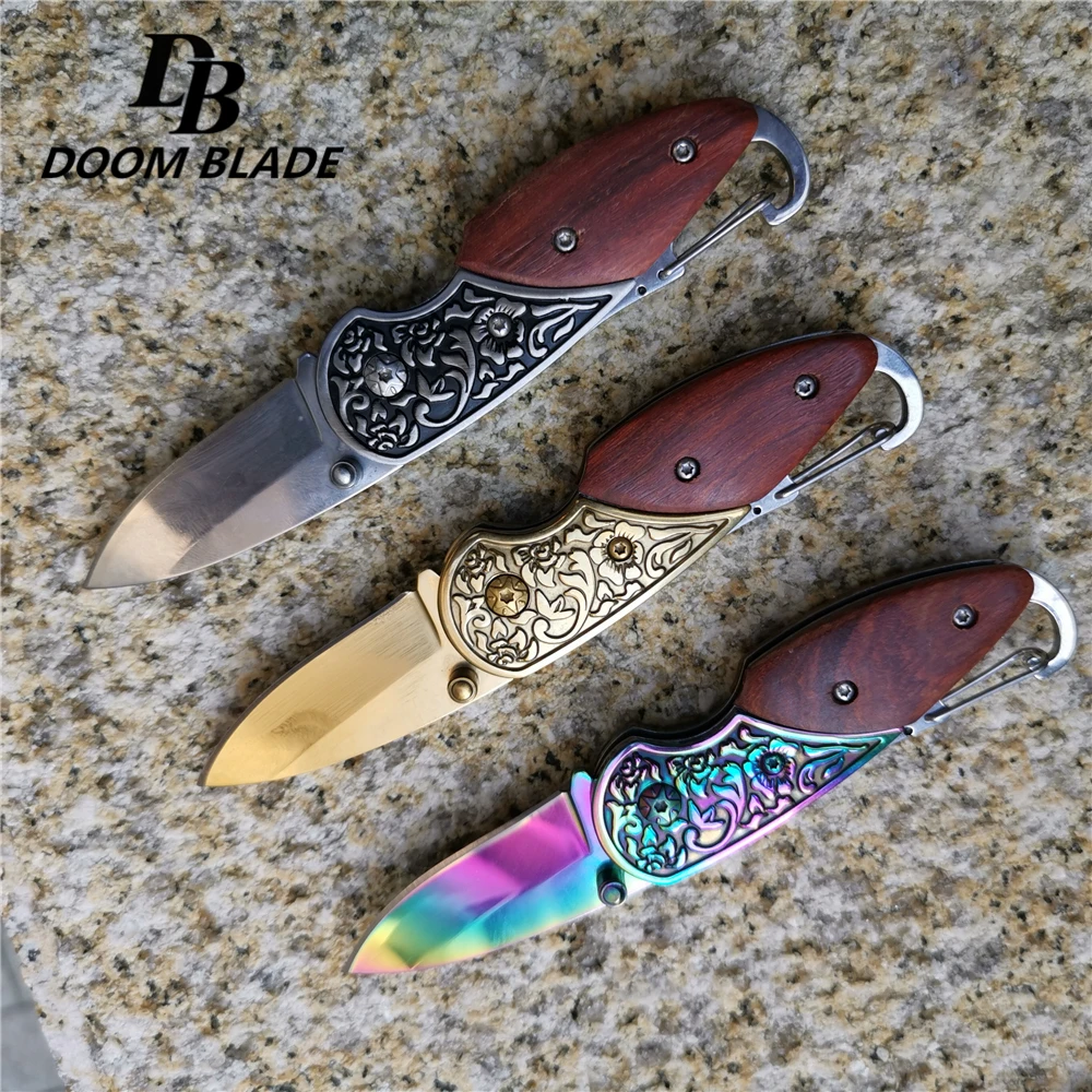 135 мм(5,3 '') 58HRC складной нож Karambit тактические спасательные карманные ножи деревянная ручка коготь из Нержавеющей Стали походный охотничий нож