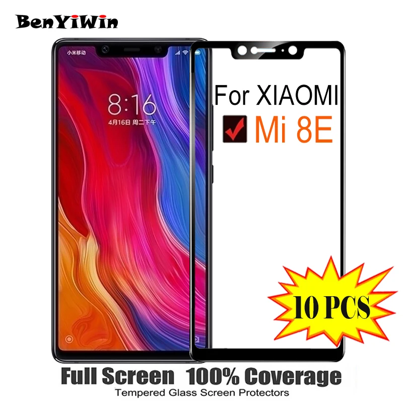 Защитная пленка для экрана из закаленного стекла полное покрытие Xiaomi Mi 8 SE 9H
