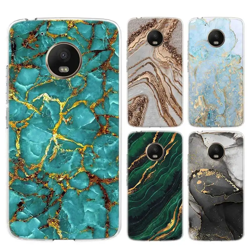 

Gold Marble Case For Motorola G7 G9 G8 Power Soft TPU Cover Moto G6 Play G5S G5 E5 E6 Plus Coque Shell