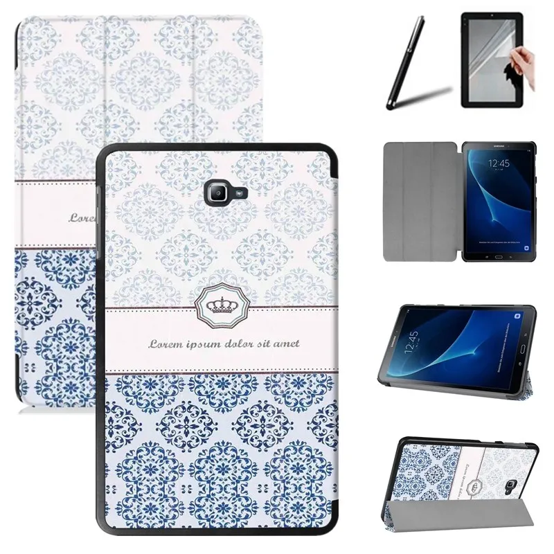 Ручка+ пленка для samsung Galaxy Tab A6 SM-T580 SM-T585 смарт-чехол для планшета с функцией сна для Galaxy Tab A 10,1 Магнитный чехол