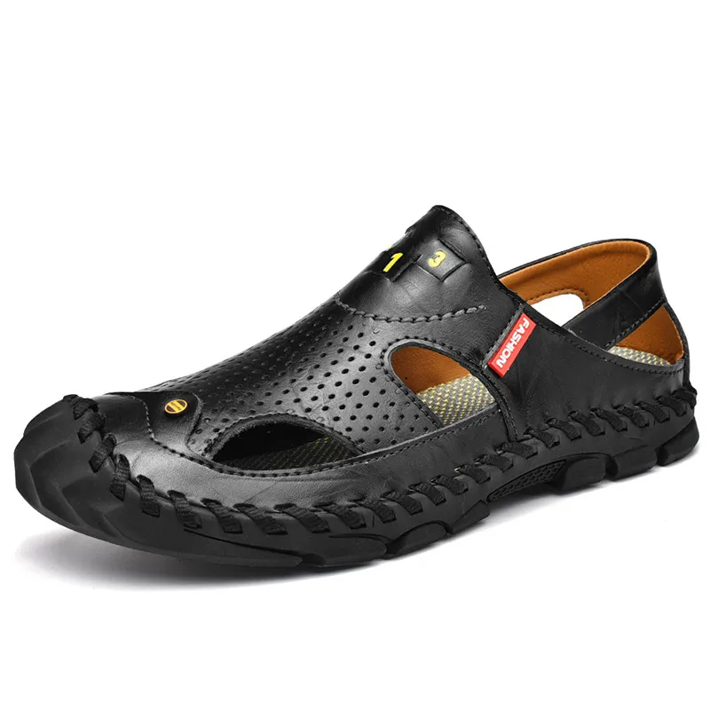 

leather romanas mens unisex zandalias shower sandalias sandalet sport sandali sandel safety summer branded sandalen playa male