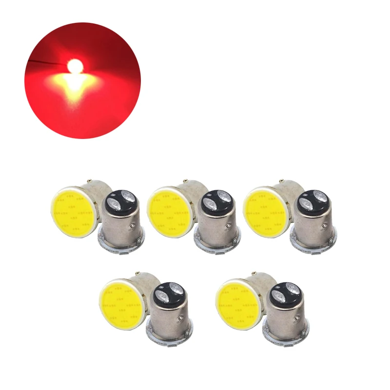 

10x Red COB 12SMD 1157 BAY15D Car LED Light Signal Bulbs Super Bright Auto Turn Tail Reverse Parking Brake Lamp 12V