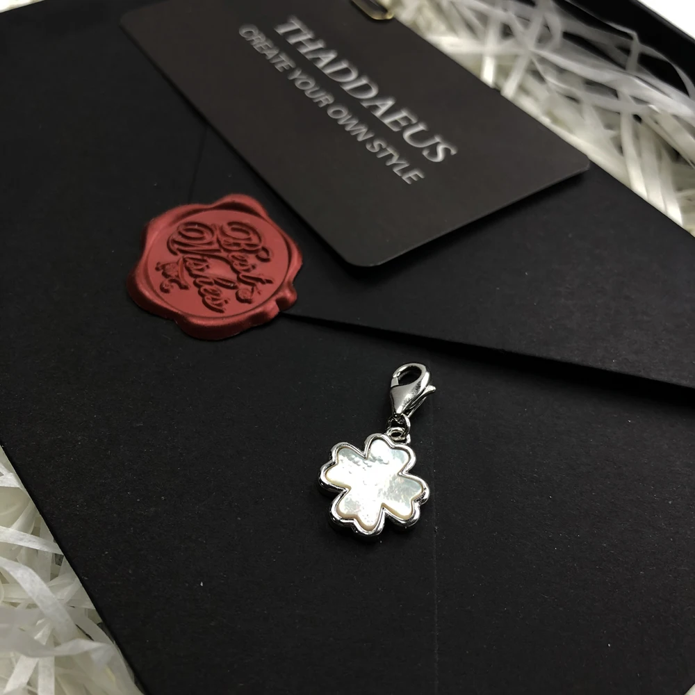 Женский браслет с подвеской Cloverleaf из стерлингового серебра 925 пробы вечерние