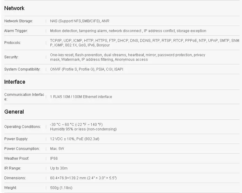 International version DS-2CD2042WD-I English version 4MP IR Bullet Network Camera, P2P ip security CCTV camera POE