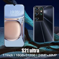 cheapest smart phone s21 ultra 16gb512gb 7 1 inch full screen smartphone 24mp48mp camera 6000mah cell phone fast shipping gift