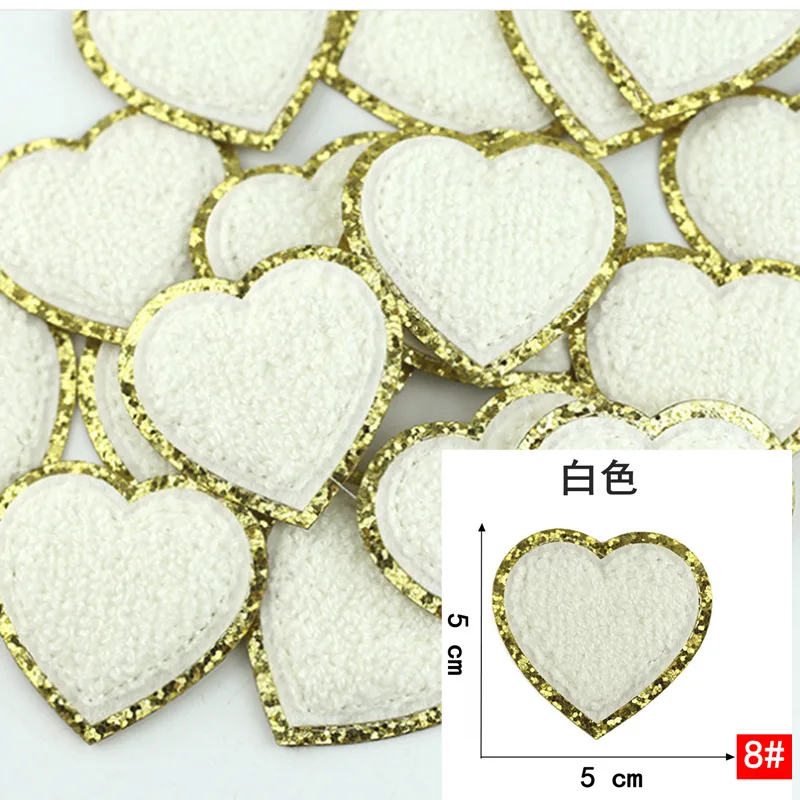 2 шт./компл. золотые нашивки из синели с окантовкой блестящие Вышитые радужная