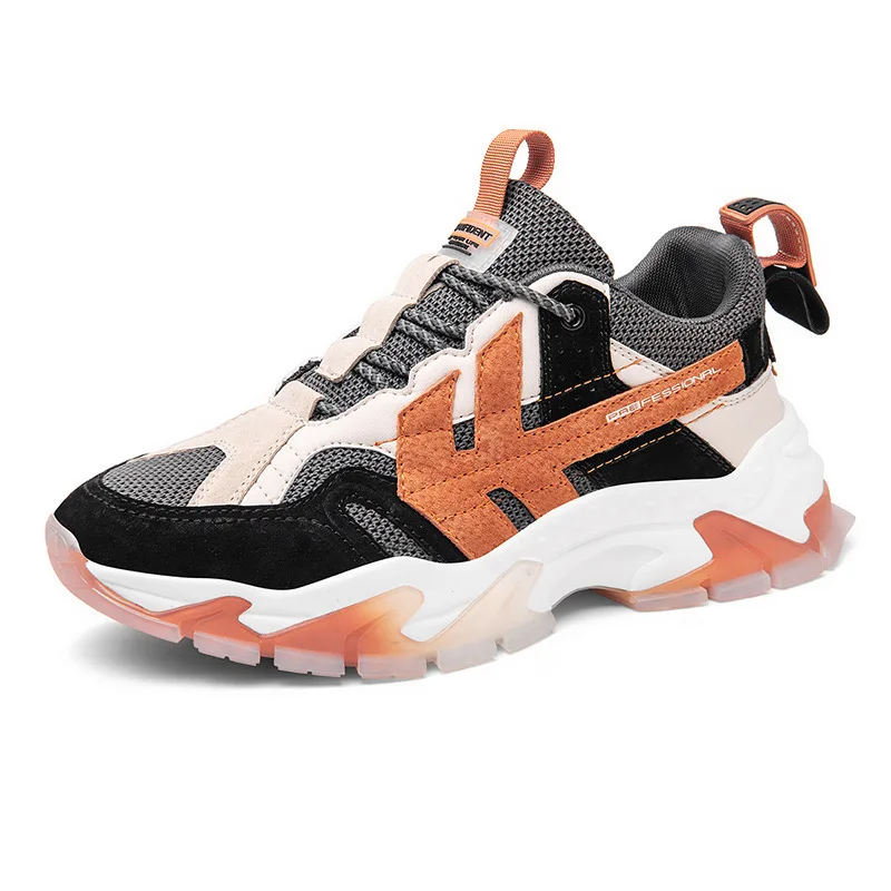 

2021 New Four Seasons Men's Shoes Lightweight Mesh Surface Sports Shoes Men's Running Leisure Internet Celebrity Ins Daddy Tide