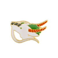 anime mononoke hime pins white wolf head enamel brooch bag clothes lapel pin badge cute animal jewelry gift for kids
