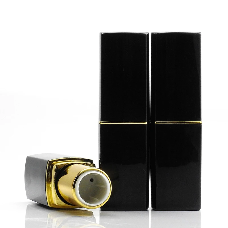 

10/20/50/80pcs top Grade Square Black Empty Cosmetic Lipstick Tube DIY Lip Balm Container PP Plastic Chapstick Packaging Shell