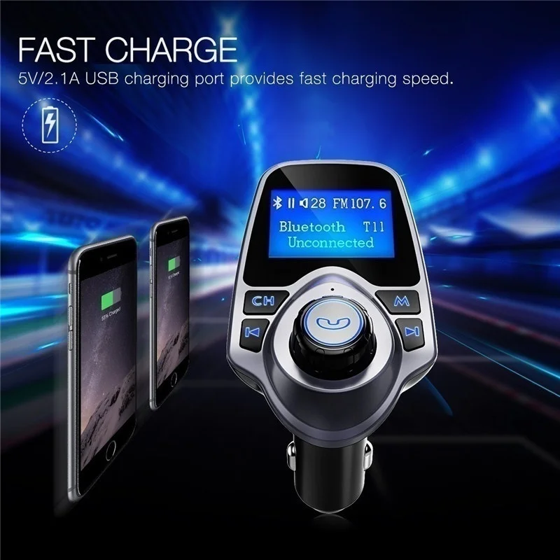Автомобильный MP3 плеер с Bluetooth автомобильное зарядное USB устройство поддержкой